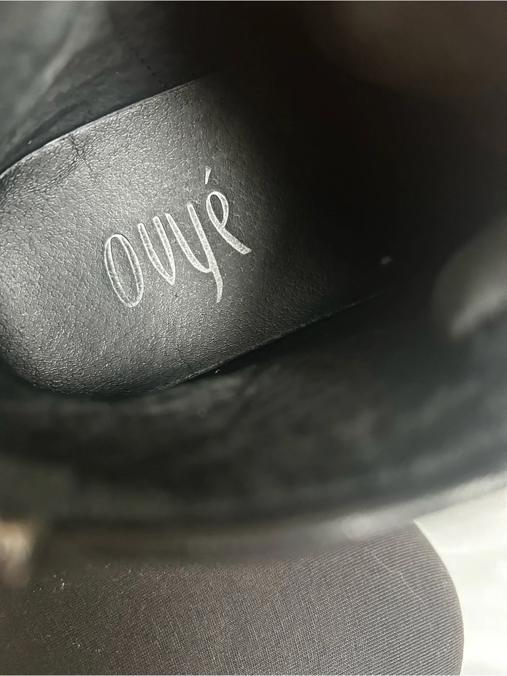 OVYE SHOES Black High-Top Athletic Sneakers with White Laces